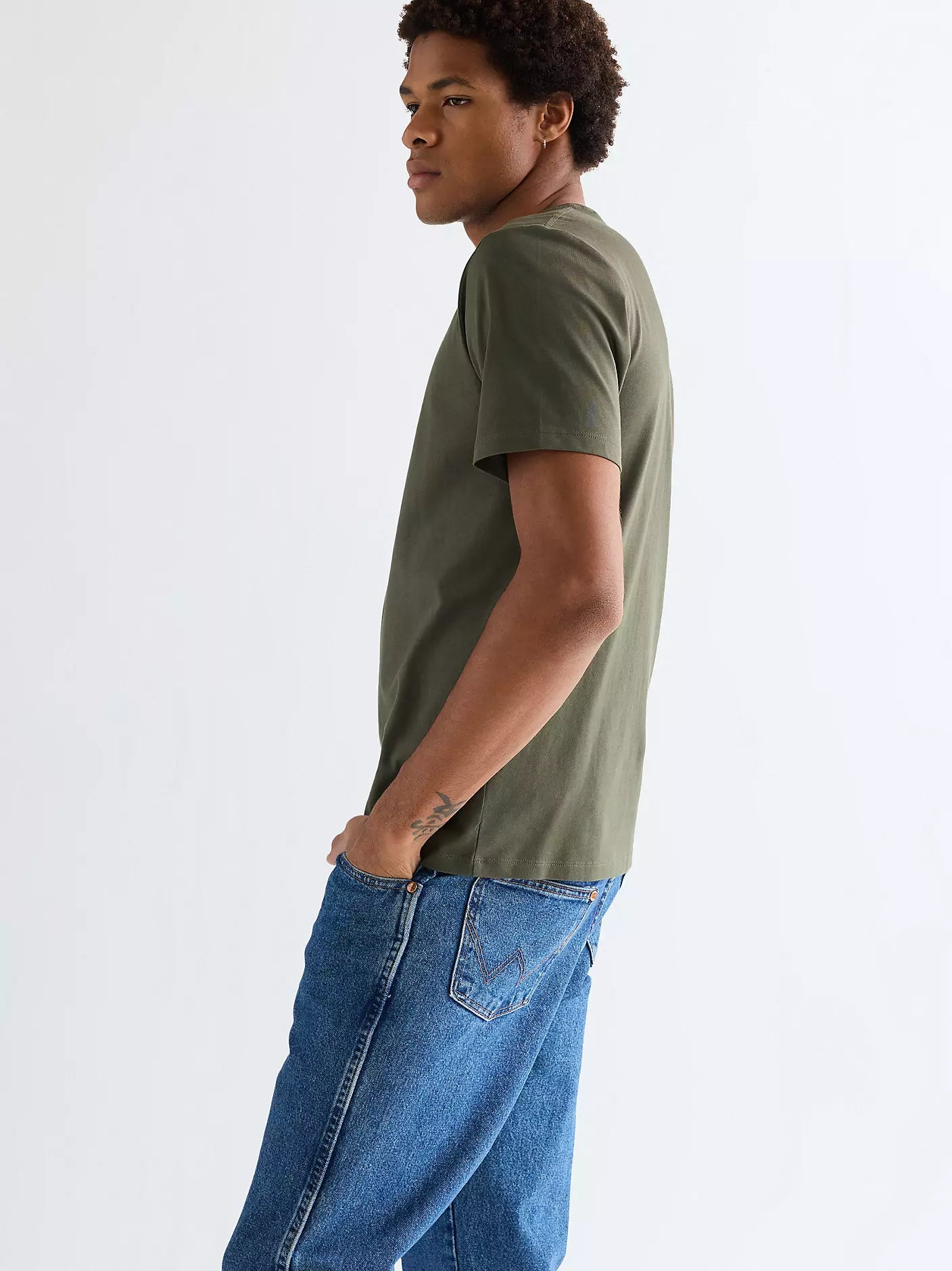 Wrangler T-Shirt Uomo Manica Corta in Cotone