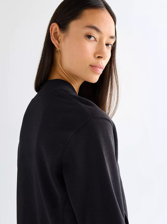 Wrangler · Felpa Aviator donna zip collo bomber nero