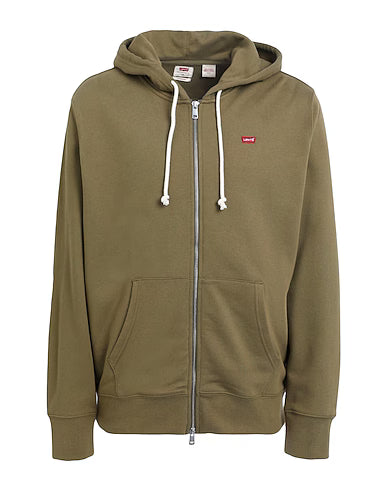 LEVI'S Felpa Uomo con cappuccio regular in cotone Verde Militare