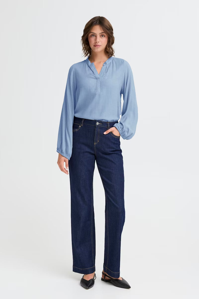 FRANSA Blusa Fhrida Donna con scollo a V in viscosa