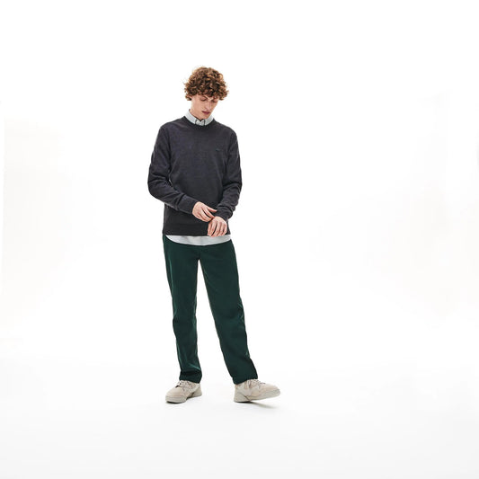 LACOSTE Maglione Uomo girocollo in lana merino Grigio