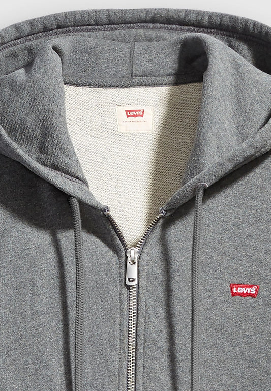 LEVI'S Felpa Uomo con cappuccio regular in cotone Grigio