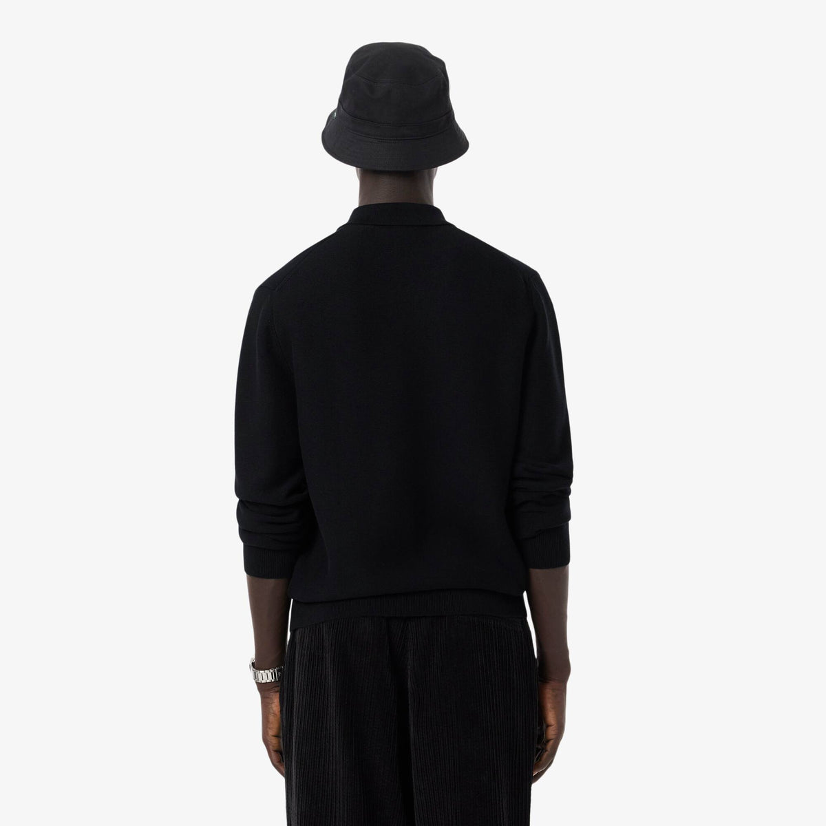 Lacoste polo maniche lunghe AH9904 Nero 031 - retro