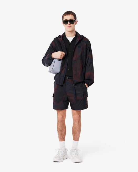 Lacoste Giacca in nylon ripstop impermeabile con stampa ombré
