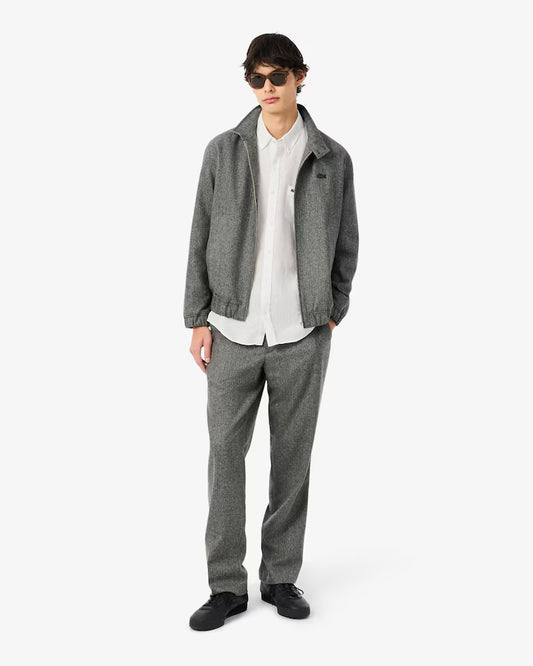Lacoste · Camicia uomo manica lunga regular lino bianco