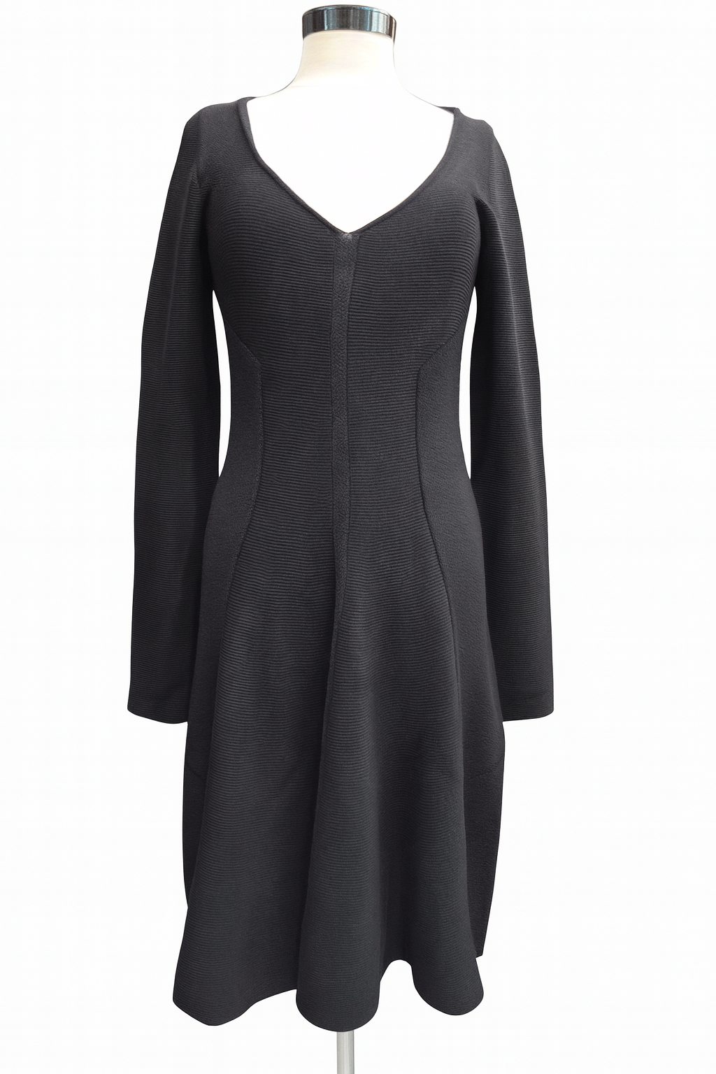 LACOSTE Abito Donna Nero Misto Lana