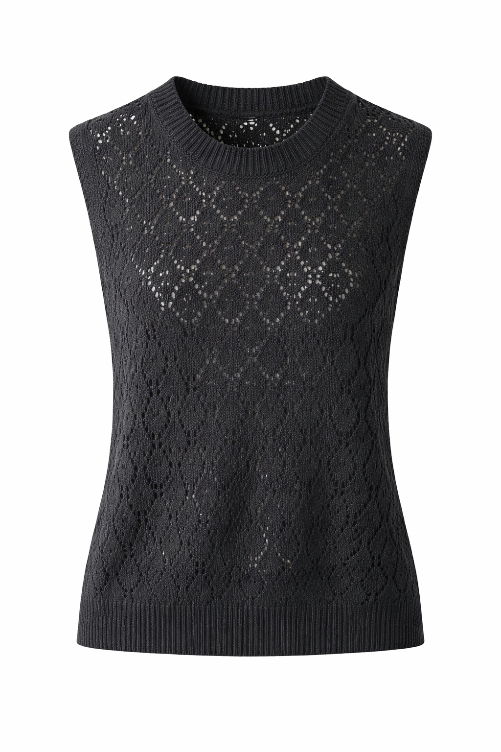 Rebeka Ross · Gilet donna crochet nero