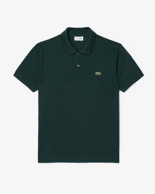 Lacoste Polo Uomo Manica Corta in Cotone Piqué Verde