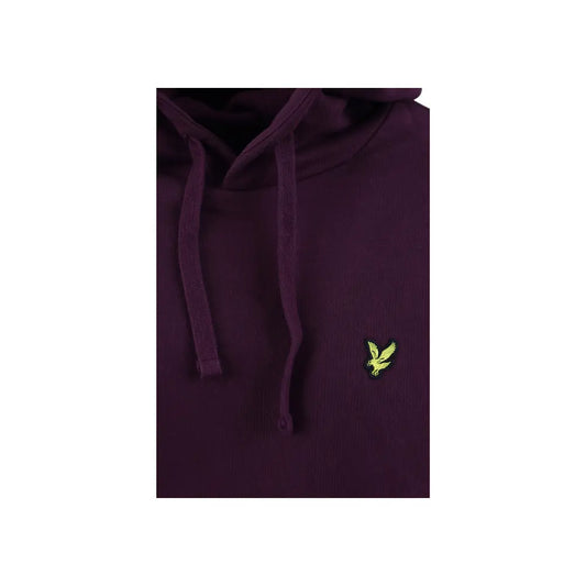Lyle & Scott Felpa Uomo con Cappuccio in Cotone Brushed Back Bordeaux