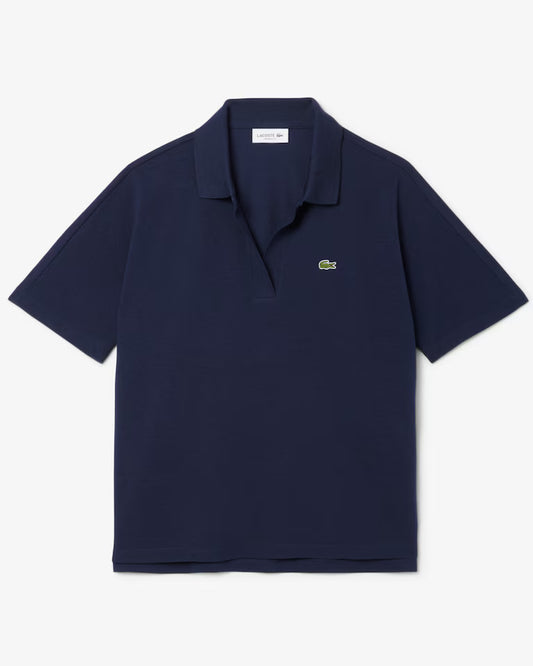 Lacoste Polo Donna Relaxed fit in Piqué manica corta Blu