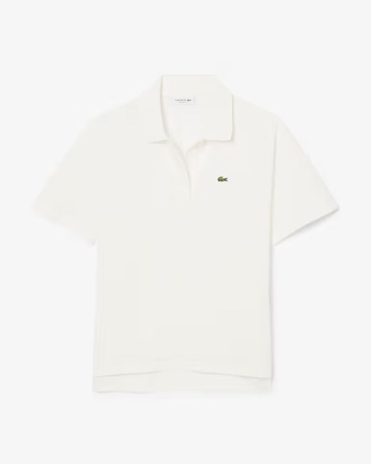 Lacoste Polo Donna Relaxed fit in Piqué manica corta Bianca