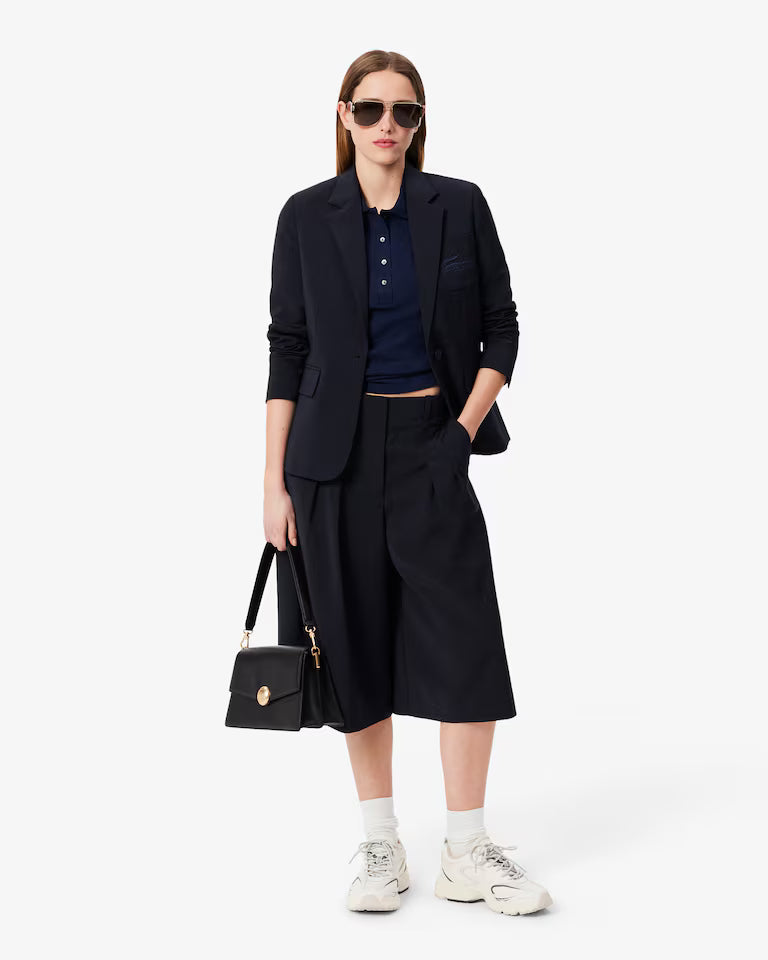 LACOSTE Polo Donna Slim fit in Piqué di cotone stretch manica corta Blu