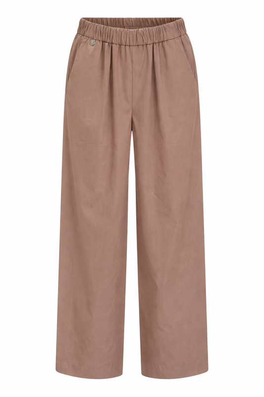 Rebeka Ross · Pantalone donna elastico vita regular fit marrone