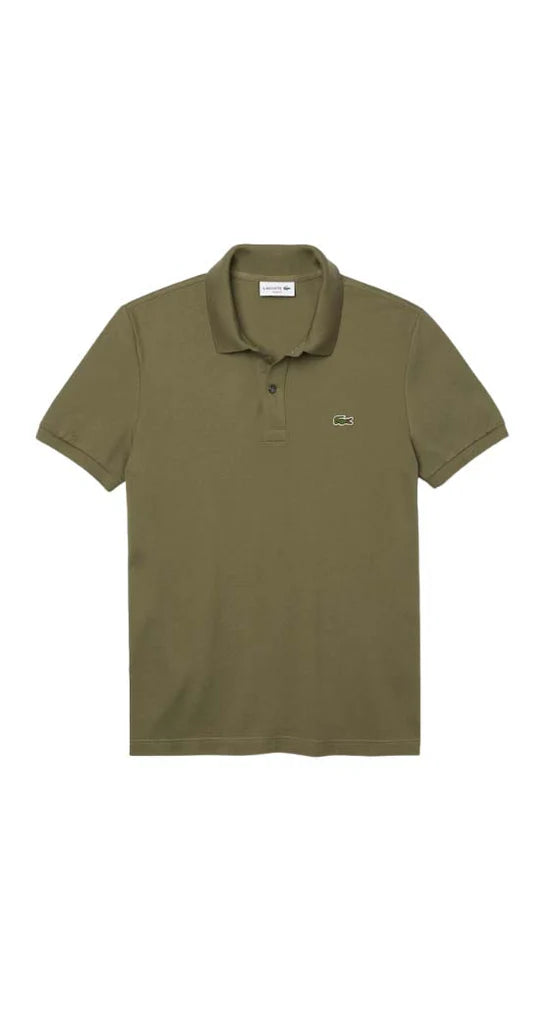Lacoste Polo Uomo Slim Fit Piqué Manica Corta Verde