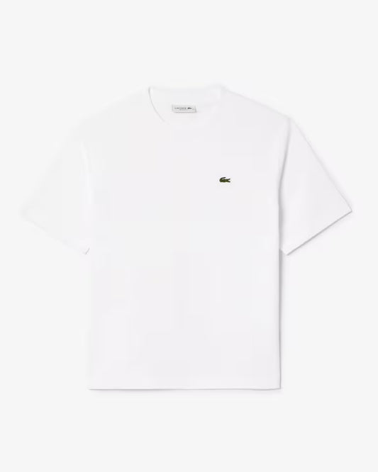 Lacoste T-Shirt Donna Manica Corta in Cotone Pima Bianca