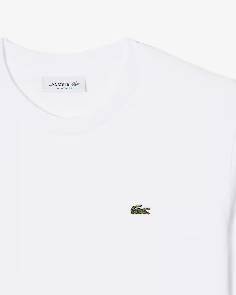 Lacoste T-Shirt Donna Manica Corta in Cotone Pima Bianca