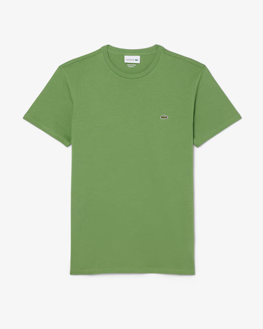 Lacoste T-Shirt Uomo Manica Corta in Cotone Pima Verde