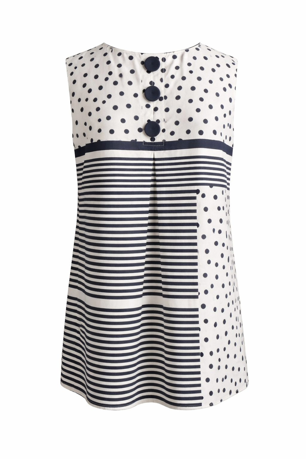 Six Months for Two · Top donna smanicato svasato fantasia geometrica