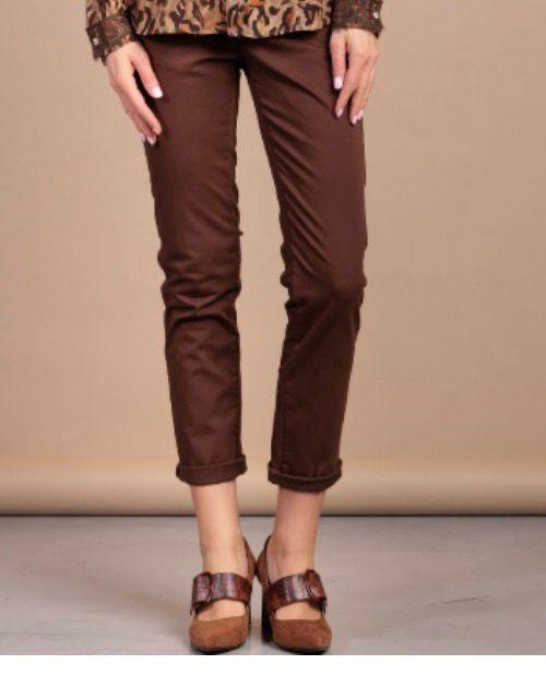 REBEKA ROSS Pantalone Donna chino con risvolto regular fit in cotone