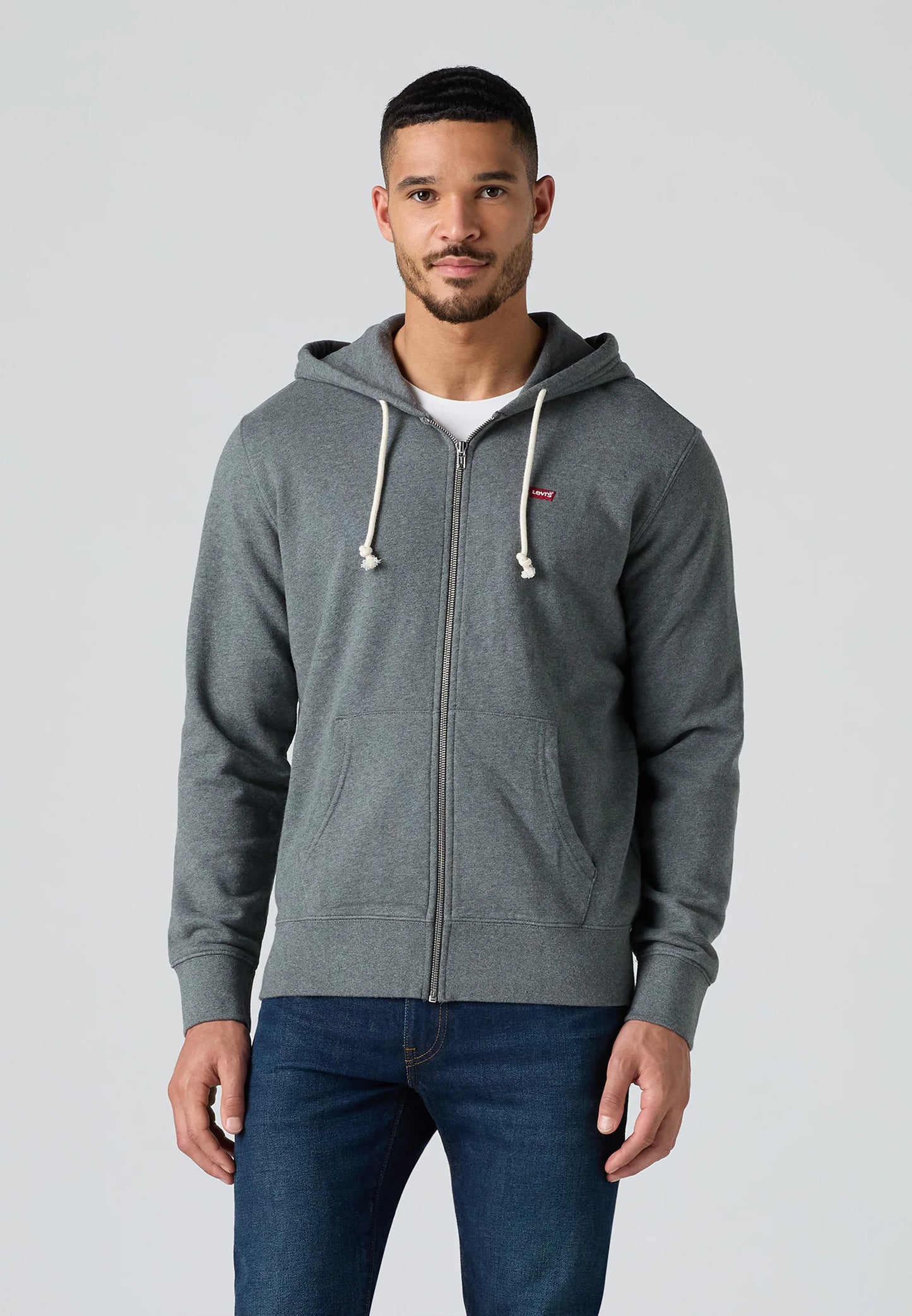 LEVI'S Felpa Uomo con cappuccio regular in cotone Grigio