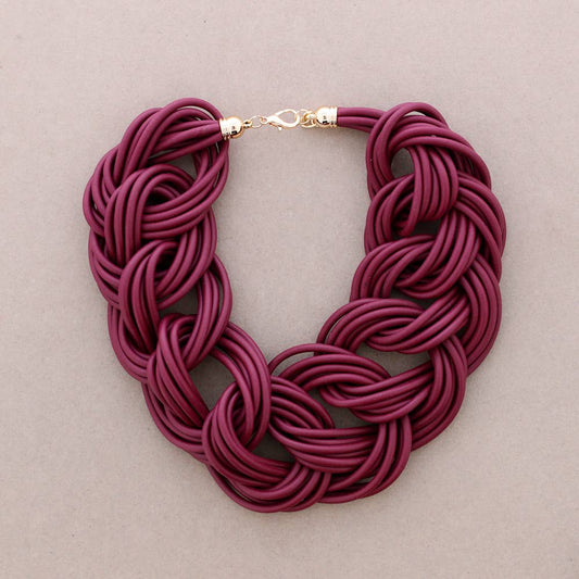 Girocollo Multi Giri Maglie Gomma