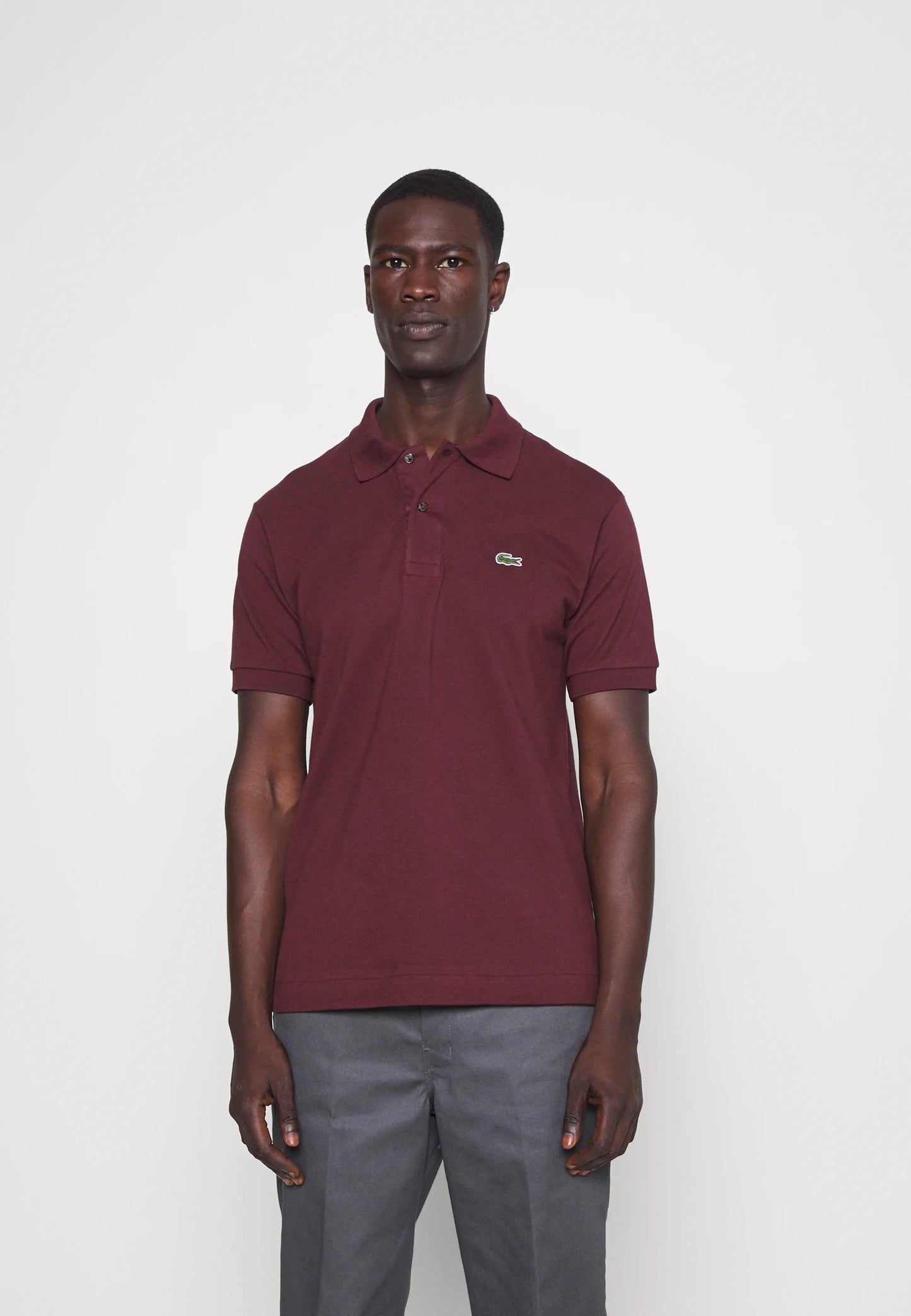 LACOSTE Polo Uomo Manica Corta Cotone Pima Bordeaux