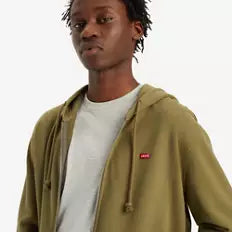 Levi's Felpa Uomo con cappuccio regular in cotone Verde Militare