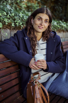 Cappotto duffle Fransa Eliza con cappuccio in poliestere