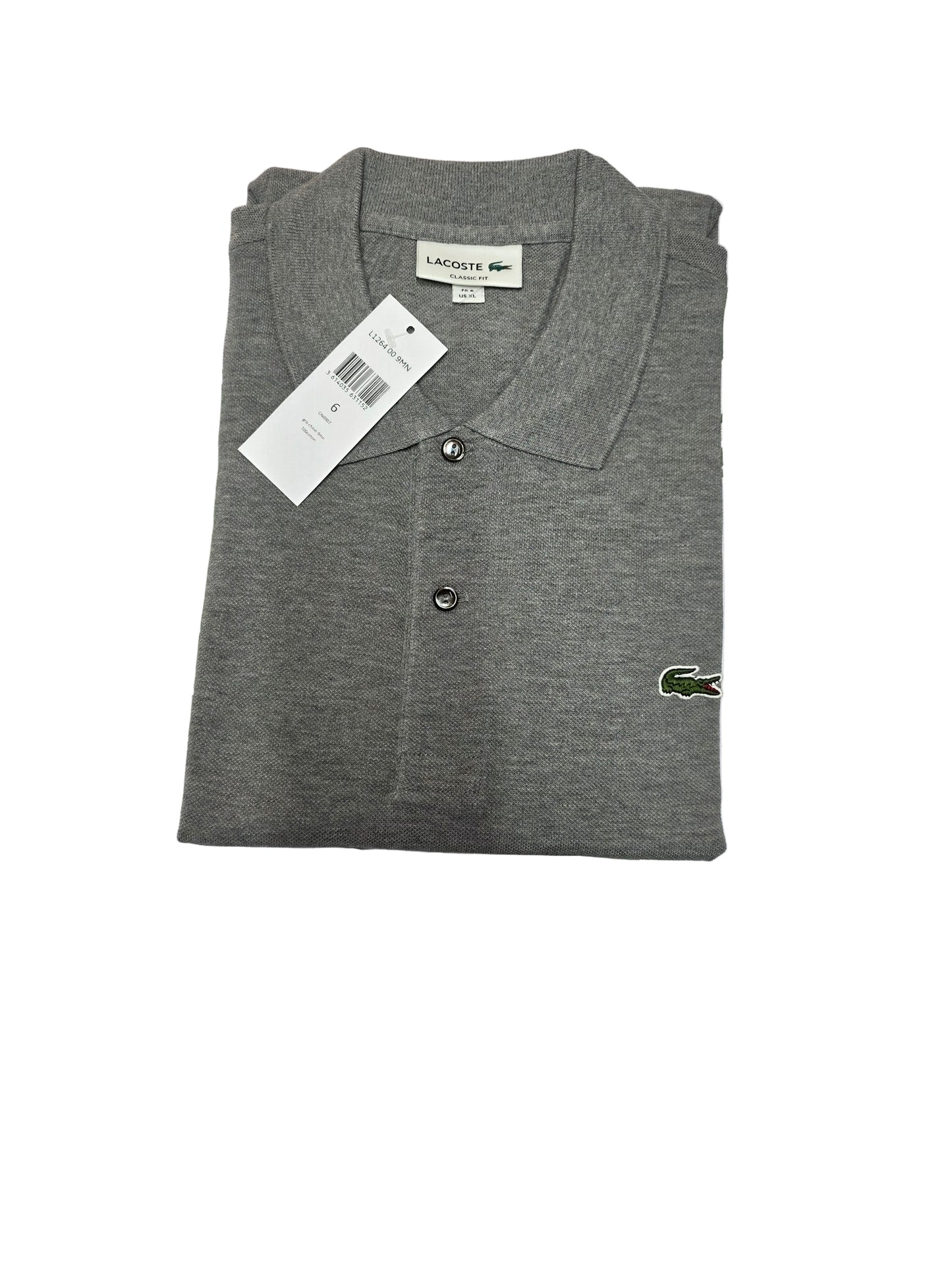Polo Uomo Manica Corta Lacoste L.12.12 Grigio Chiaro Chine 9MN