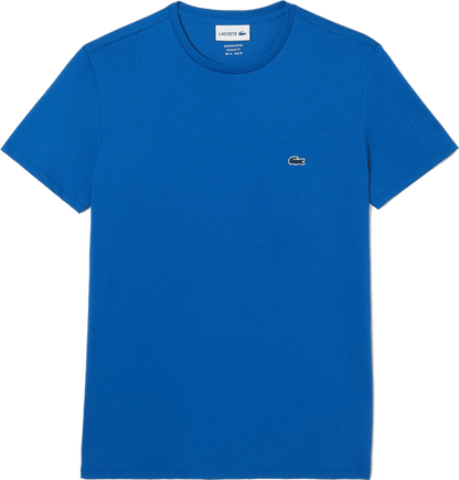LACOSTE T-Shirt Uomo Manica Corta Lacoste Cotone PIMA Blu