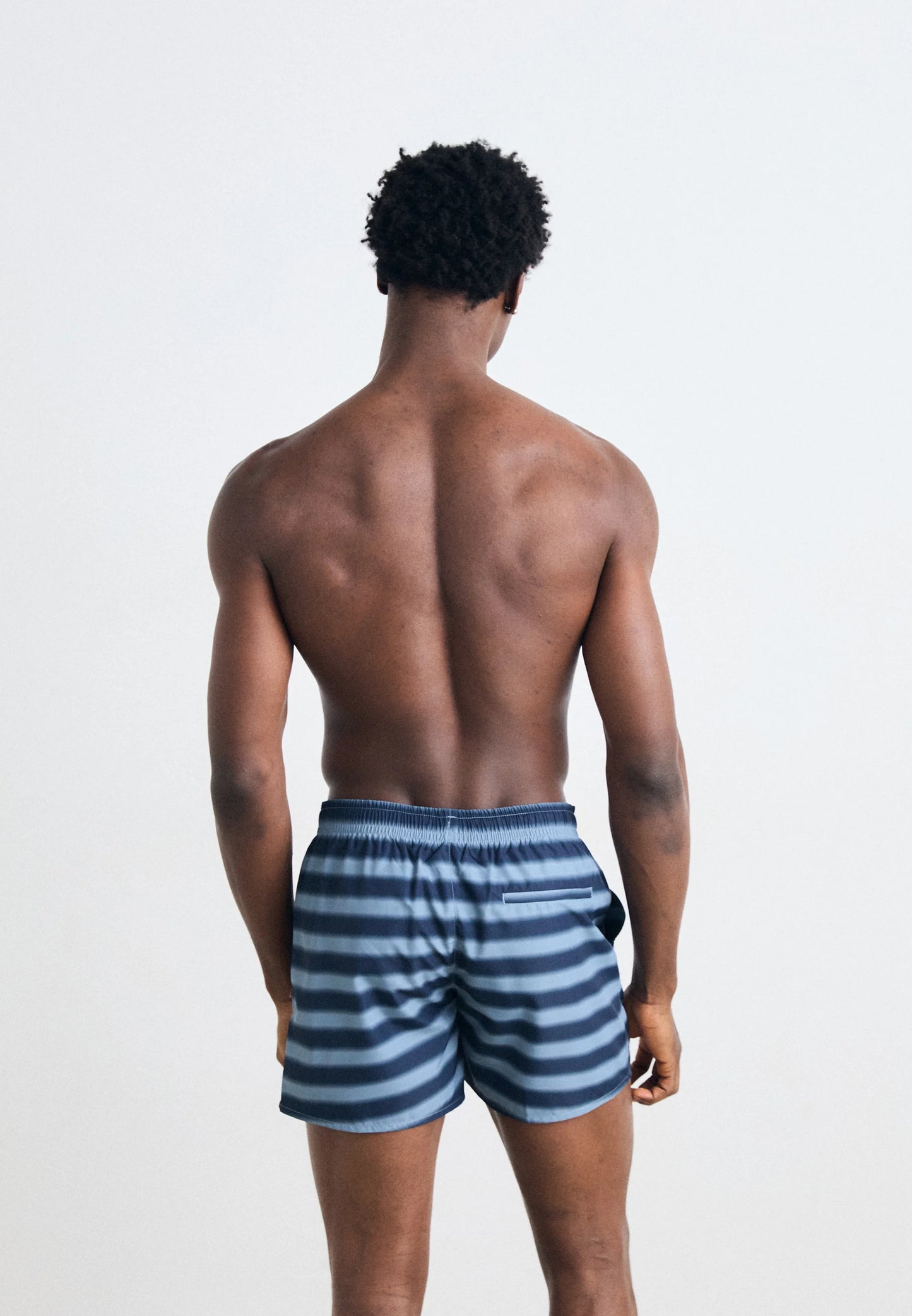 LACOSTE Costume Uomo in Poliestere Riciclato a Righe Orizzontali