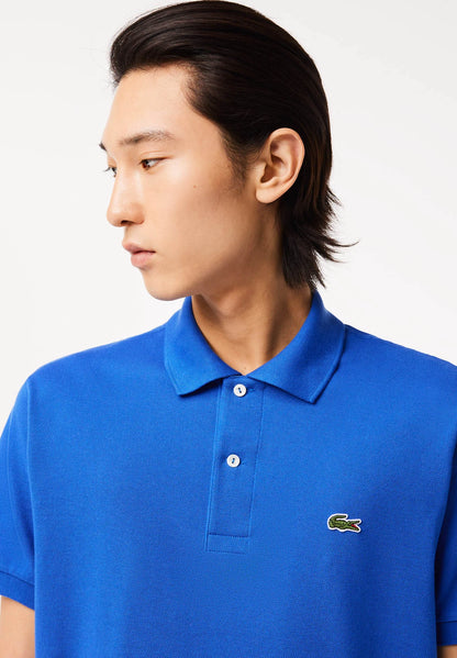 LACOSTE Polo Uomo Manica Corta Cotone Pima Azzurro