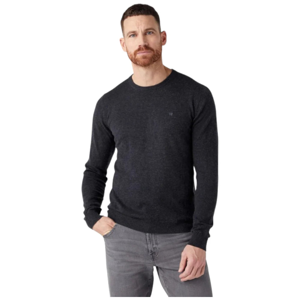 WRANGLER Maglione Uomo girocollo cotone misto lana “Crew Knit”