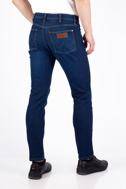 Wrangler · Jeans Larston uomo slim tapered blu scuro