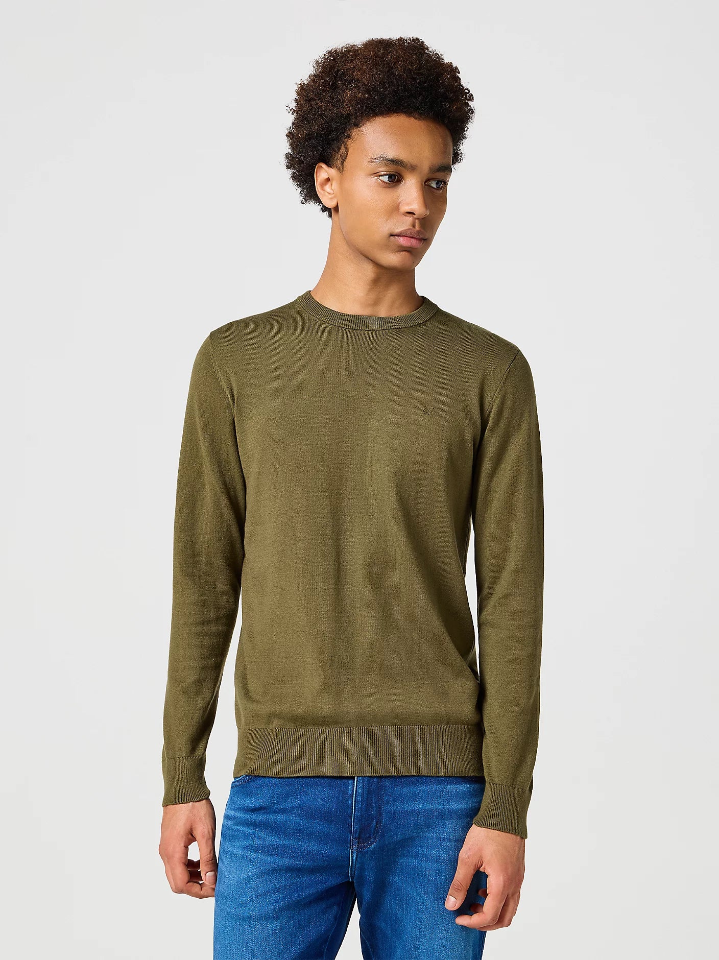 WRANGLER Maglione Uomo girocollo cotone misto lana “Crew Knit”