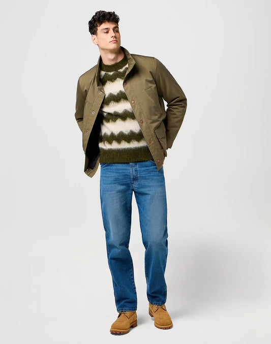WRANGLER Maglione Uomo Relaxed a righe in misto lana