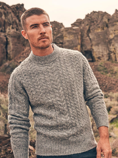 WRANGLER Maglione Uomo a trecce girocollo in misto lana