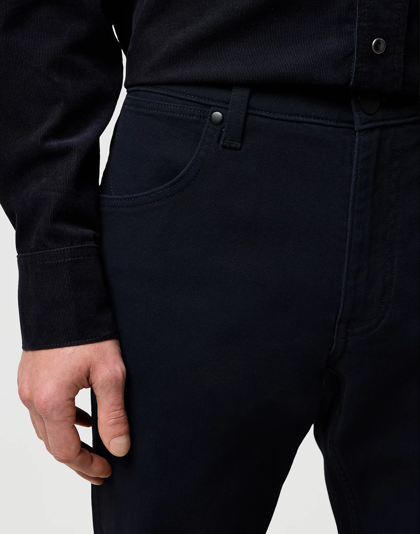 WRANGLER Jeans Uomo Regular fit High Stretch blu navy “Greensboro”