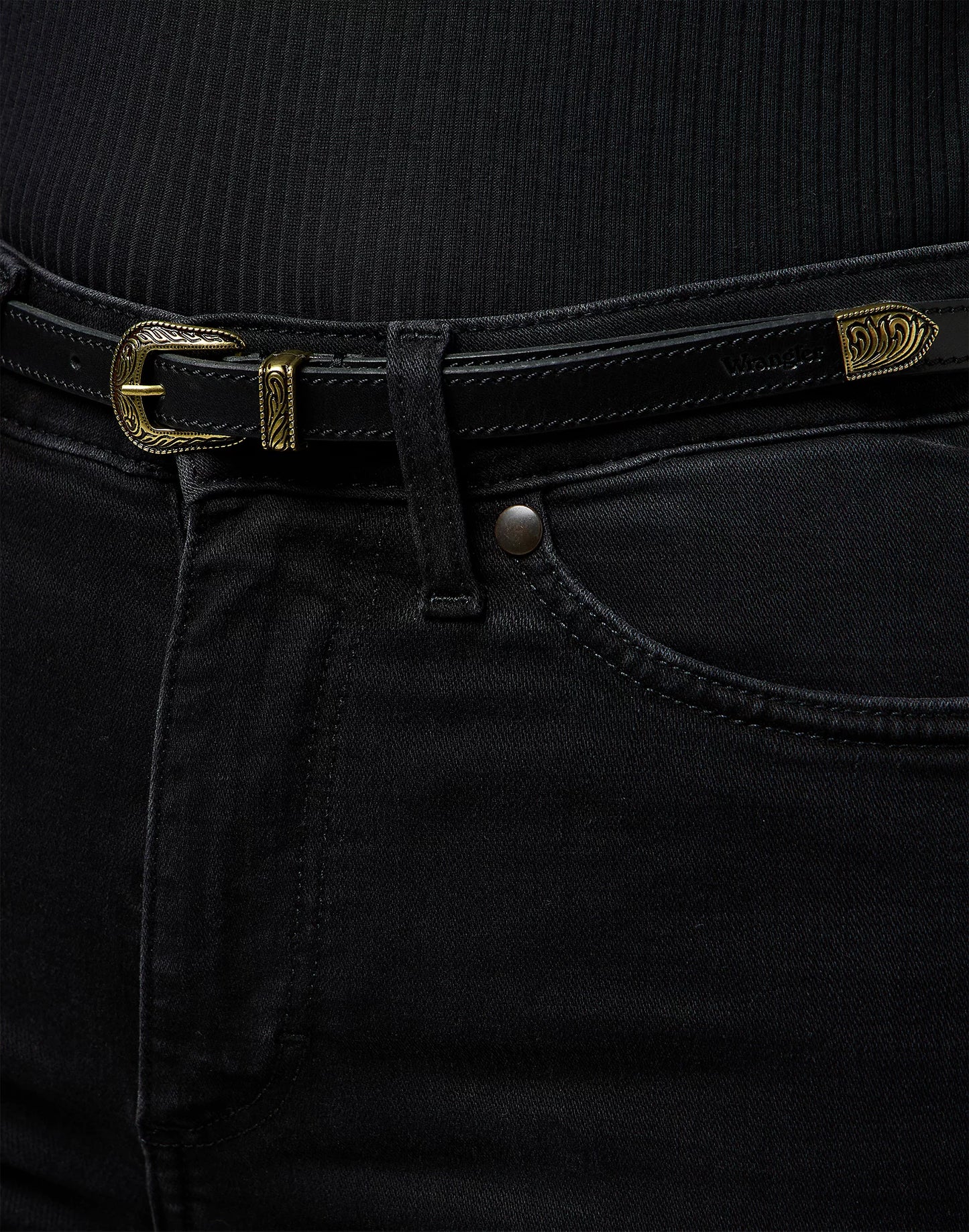 WRANGLER Cintura donna Western sottile in pelle pieno fiore