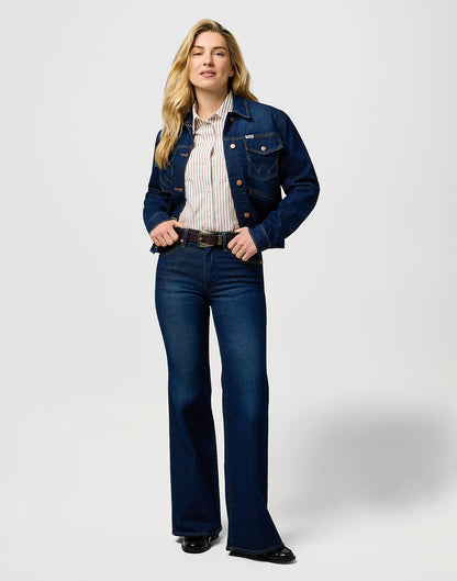 WRANGLER Cintura donna Western 25 mm in pelle pieno fiore