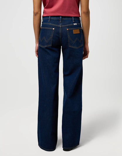 WRANGLER Jeans Donna gamba ampia denim stretch Whirlpool “World Wide”