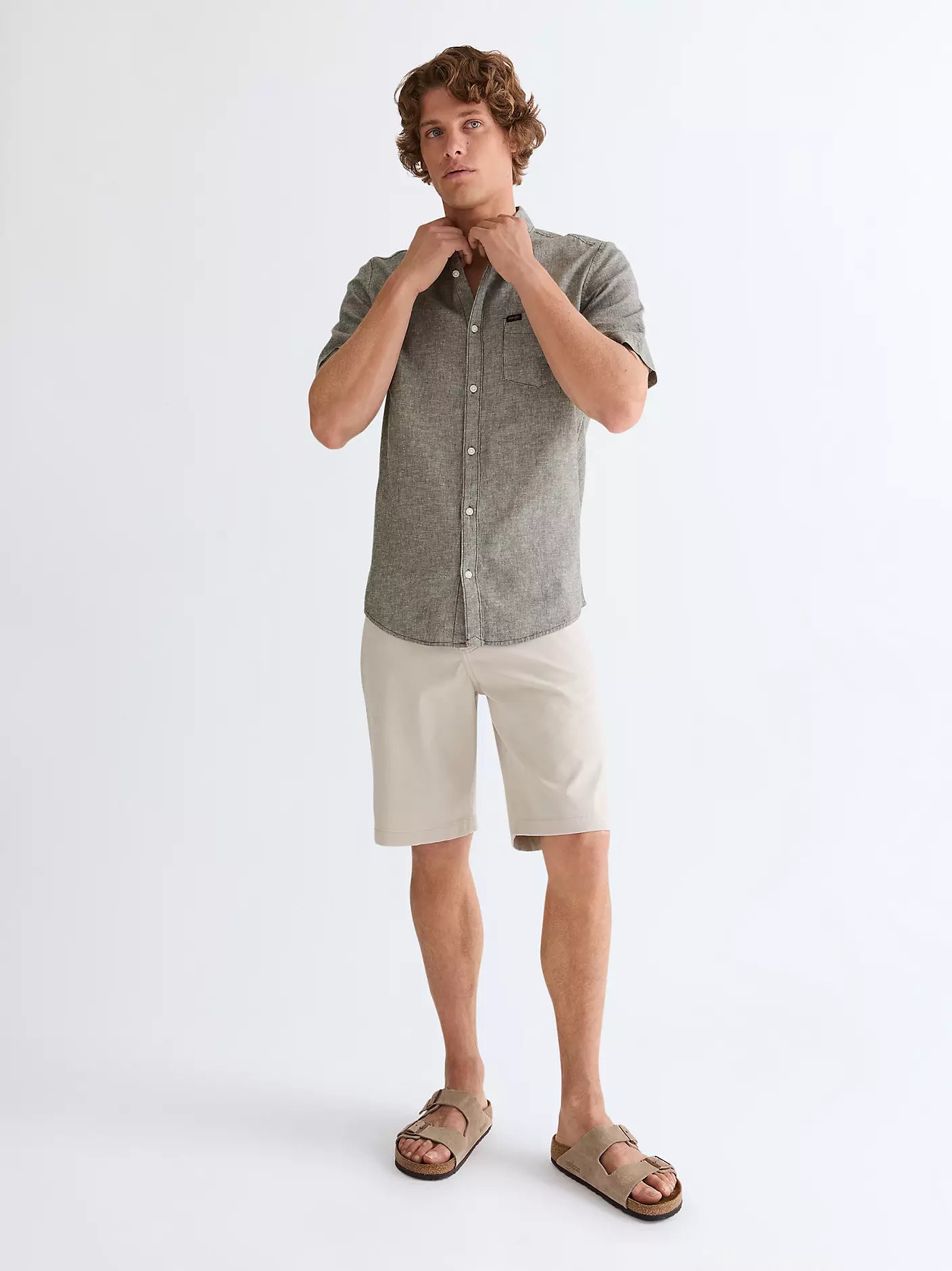 Wrangler Bermuda Uomo Chino in Cotone elasticizzato