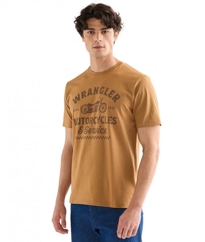 Wrangler T-shirt Uomo girocollo con stampa in cotone