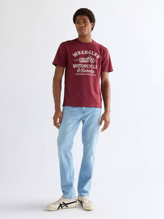 Wrangler T-shirt Uomo girocollo con stampa in cotone