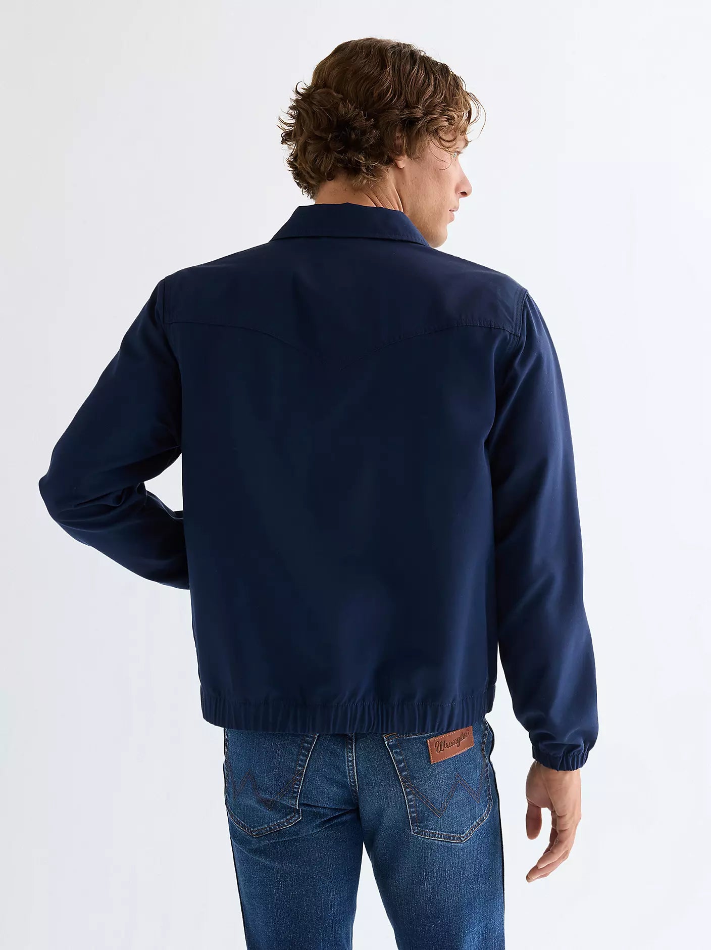 Wrangler Giacca Uomo Coaches con carré western in cotone Blu