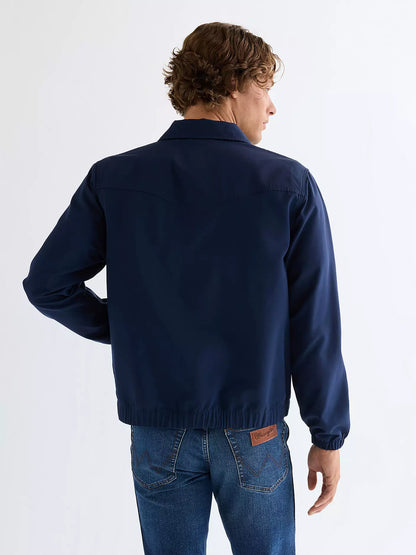 Wrangler Giacca Uomo Coaches con carré western in cotone Blu