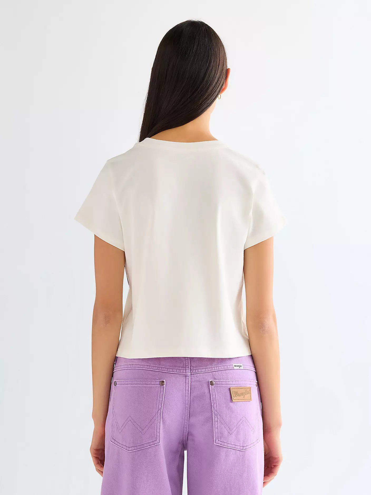 Wrangler · T-shirt donna ricamo western bianco