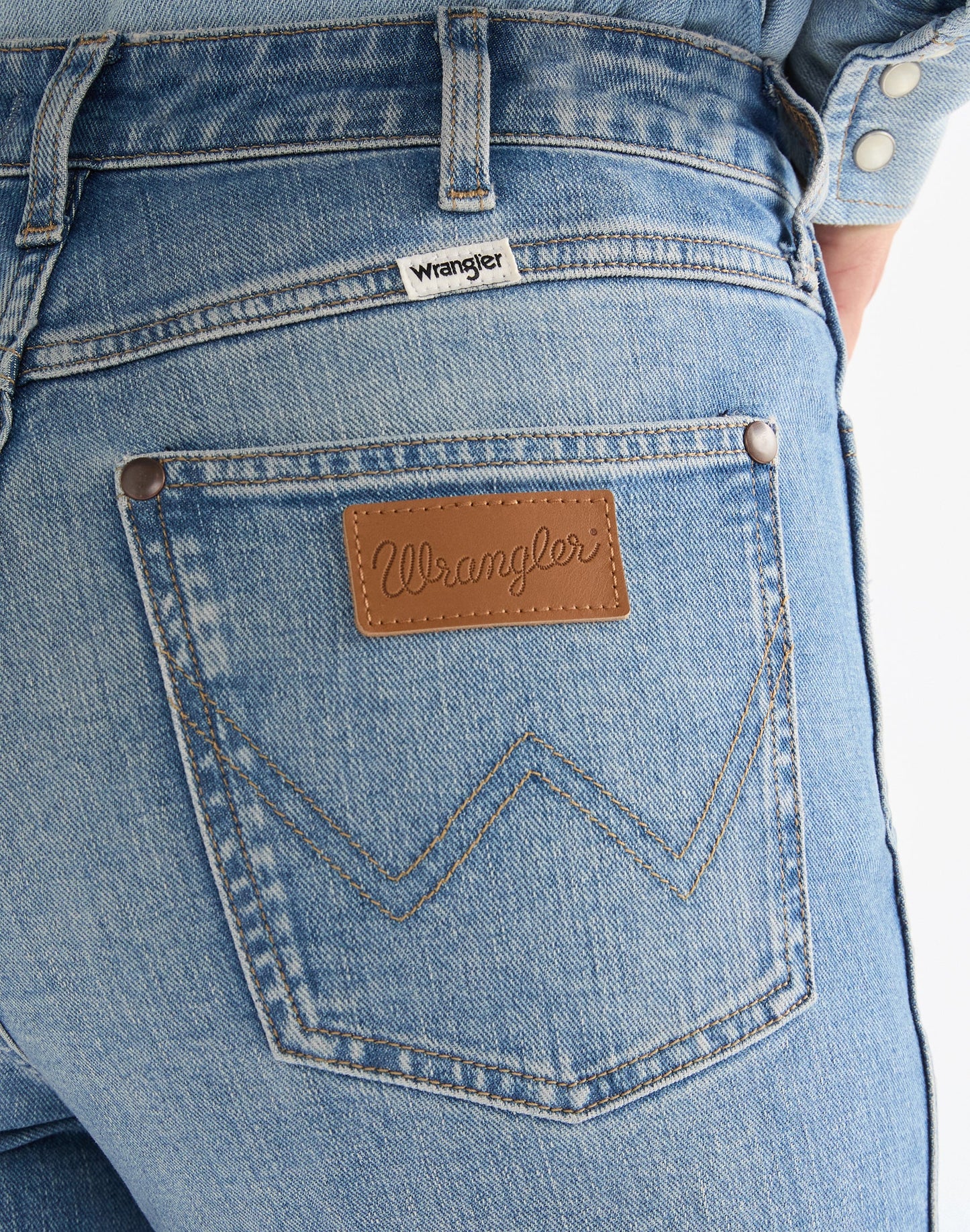 Wrangler · Jeans donna straight vita media blu chiaro