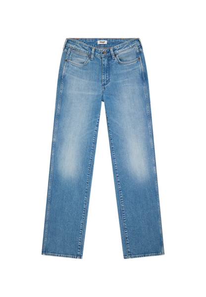 Wrangler · Jeans donna straight vita media blu chiaro
