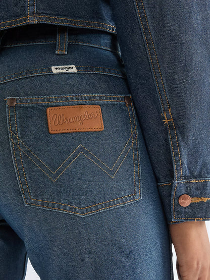 Wrangler · Jeans donna flare 70s blu scuro